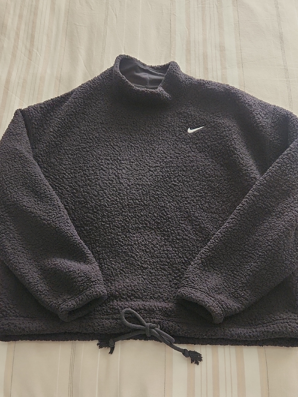 Nike Women's Black Sherpa Turtleneck Pullover